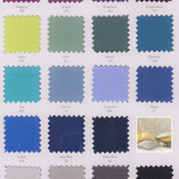 Large Selection of Colours for Flame retardant curtains