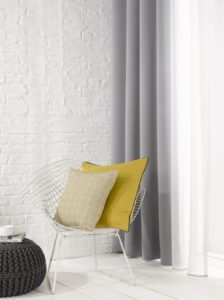 Grey Plain Flame Retardant Curtains