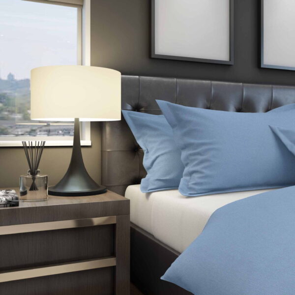 Flame Retardant Bedding Pale Blue - Close Up