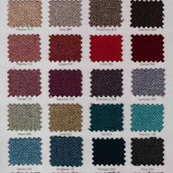 Herringbone Acoustic Fabric Colourcard